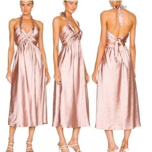 Line & Dot Emma Midi Dress Waist Cutout in Mauve